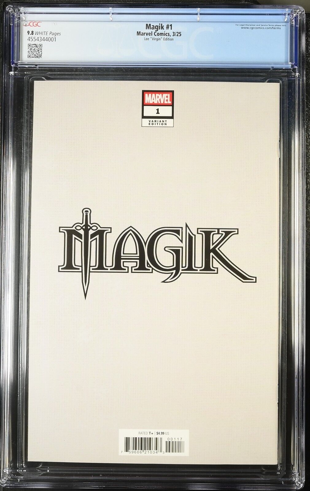 MAGIK #1 - JEEHYUNG LEE VIRGIN VARIANT EXCLUSIVE MARVEL 2025 1:100 RATIO CGC 9.8