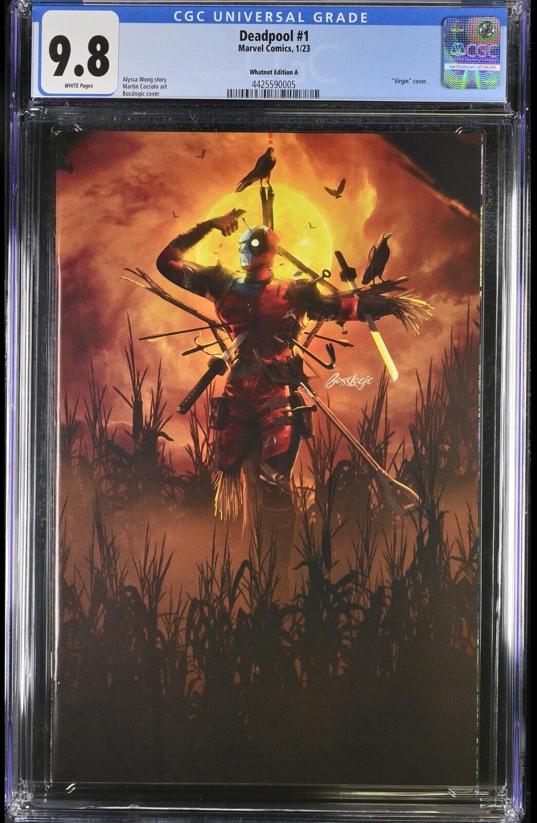 DEADPOOL #1 - BOSSLOGIC VIRGIN VARIANT 🔑KEY WHATNOT EDITION A CGC 9.8