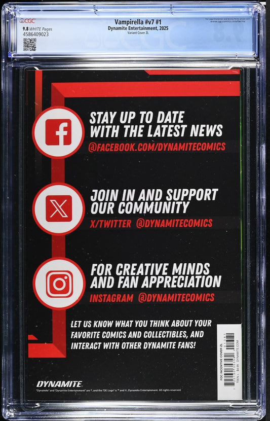 VAMPIRELLA #1 - MARK SPEARS VIRGIN VARIANT INCENTIVE 1:50 EXCLUSIVE CGC 9.8