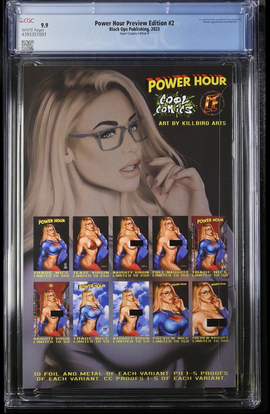POWER HOUR PREVIEW EDITION #2 FERNANDO ROCHA VIRGIN SUPERGIRL COSPLAY CGC 9.9