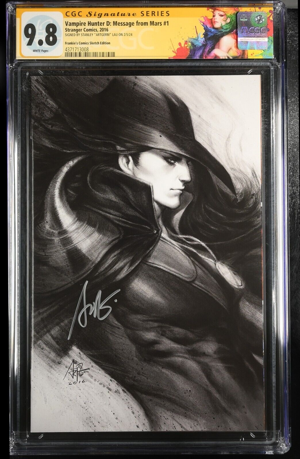 VAMPIRE HUNTER D MESSAGE FROM MARS #1 STANLEY ARTGERM LAU +LABEL SIGNED CGC 9.8