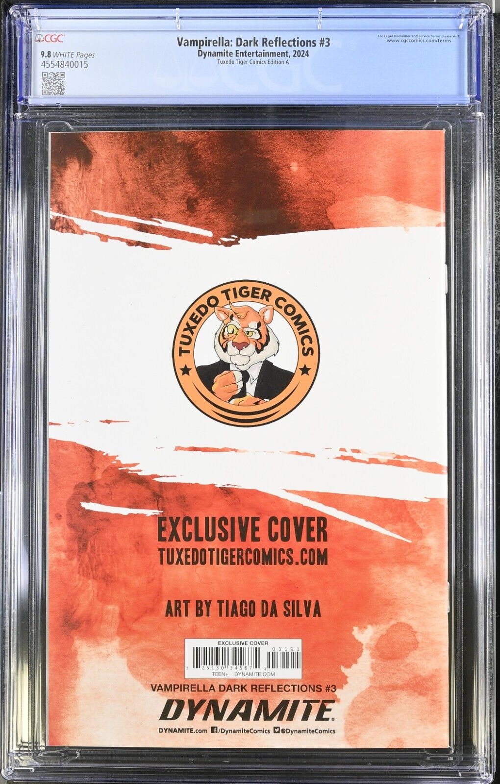 VAMPIRELLA DARK REFLECTIONS #3 - TIAGO DA SILVA VIRGIN VARIANT COVER A CGC 9.8