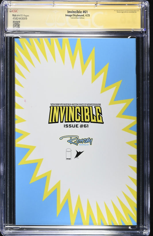 INVINCIBLE #61 - RYAN OTTLEY TRADE VARIANT C2E2 EXCLUSIVE SIGNED CGC 9.6