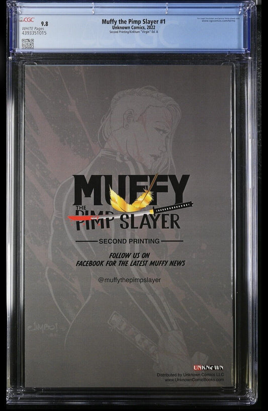 MUFFY THE PIMP SLAYER #1 - TYLER KIRKHAM VIRGIN VARIANT BATTLE DAMAGE CGC 9.8