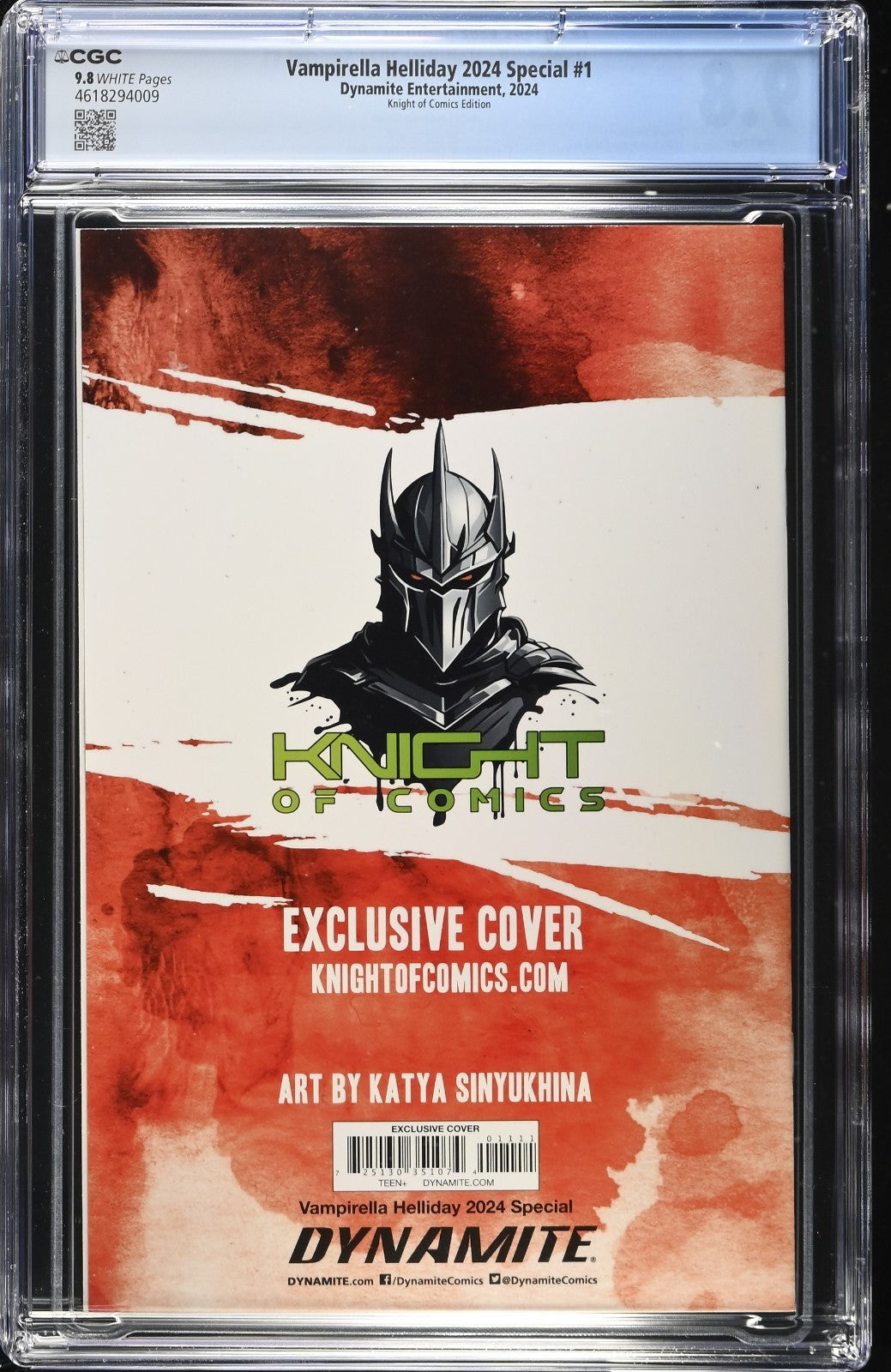 VAMPIRELLA HELLIDAY SPECIAL 2024 #1 - KATYA SINYUKHINA VIRGIN VARIANT CGC 9.8