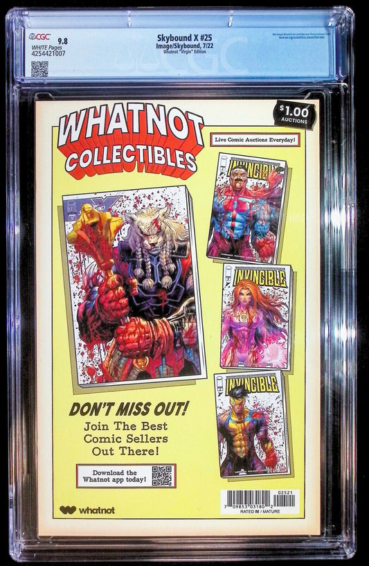 SKYBOUND X #25 - TYLER KIRKHAM VIRGIN VARIANT 🔑KEY BATTLE DMG CGC 9.8