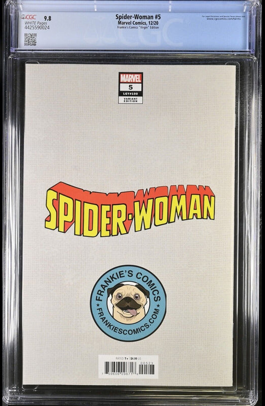SPIDER-WOMAN #5 - LUCIO PARRILLO VIRGIN VARIANT EDITION MARVEL 2020 CGC 9.8