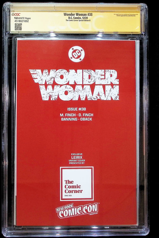 WONDER WOMAN #38 - LESLEY LEIRIX LI NYCC 2024 EXCLUSIVE VARIANT SIGNED CGC 9.8