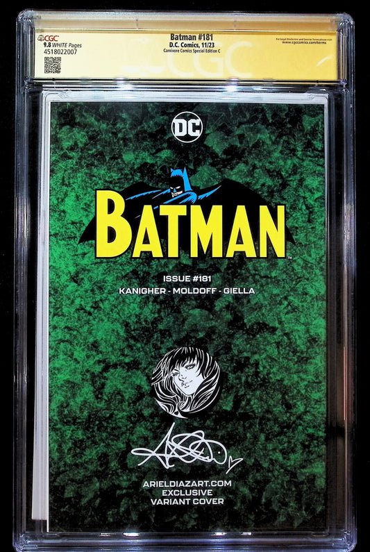 BATMAN #181 - ARIEL DIAZ VIRGIN VARIANT EDITION VARIANT SIGNED CGC 9.8