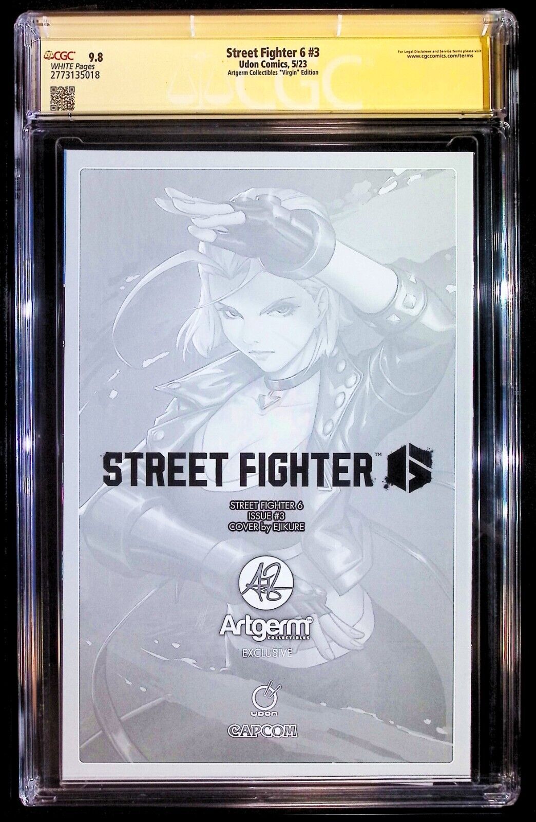 STREET FIGHTER 6 #3 - EJIKURE VIRGIN VARIANT FANEXPO +COA LTD 400 SIGNED CGC 9.8