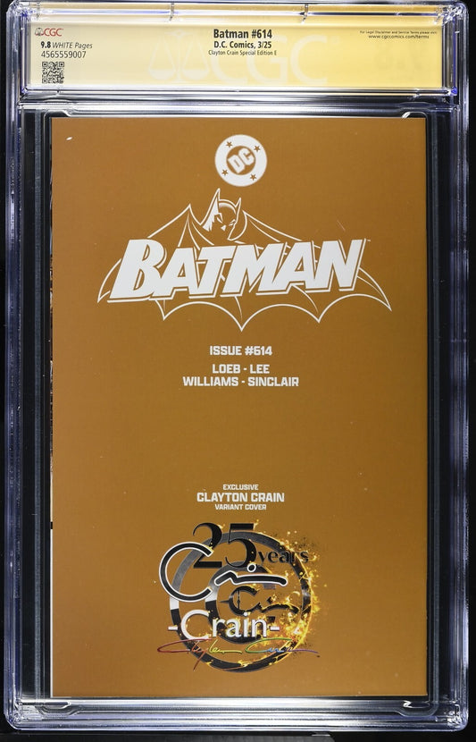 BATMAN #614 - CLAYTON CRAIN MEGACON 2025 EXCLUSIVE EDITION SIGNED CGC 9.8