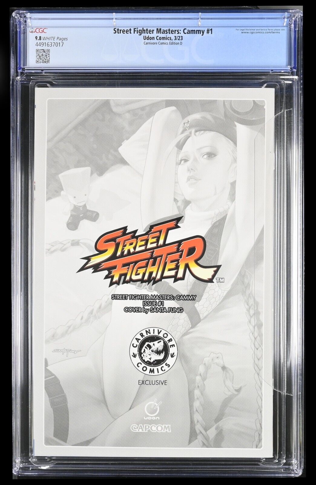 STREET FIGHTER MASTERS CAMMY #1 - SANTA FUNG VIRGIN +COA LTD 500 CGC 9.8
