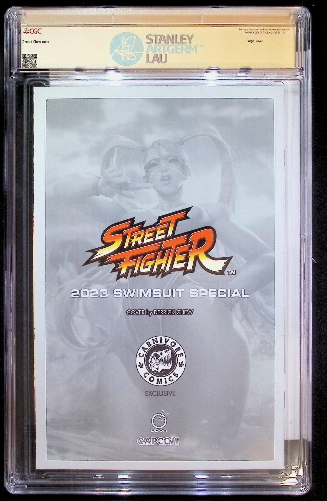 STREET FIGHTER SWIMSUIT SPECIAL 2023 #1 - CHEW VIRGIN +COA +LABEL SIGNED CGC 9.8