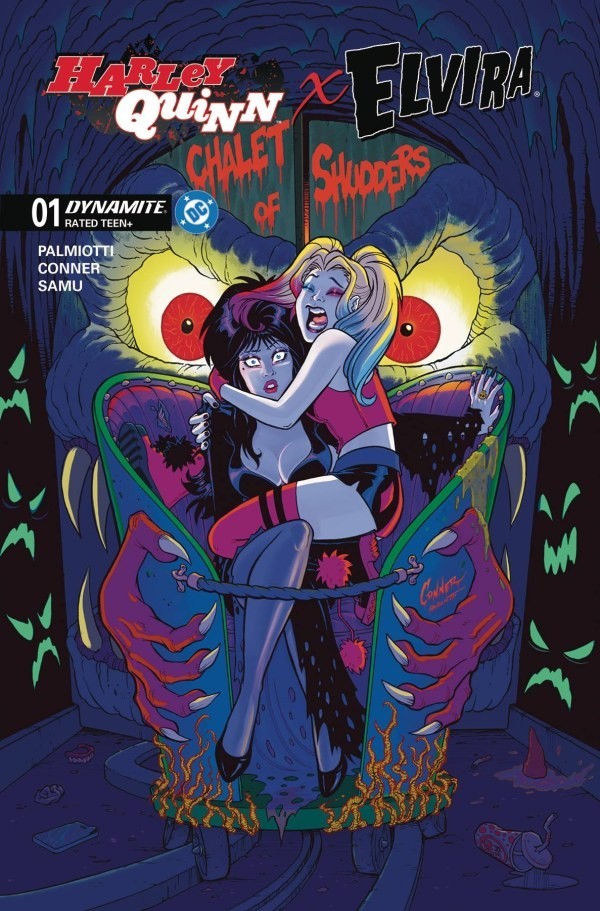 HARLEY QUINN X ELVIRA #1 - AMANDA CONNER COVER P FOIL VARIANT RATIO 1:15