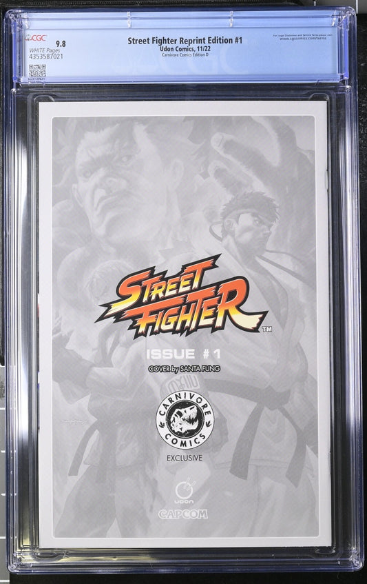STREET FIGHTER REPRINT EDITION #1 - SANTA FUNG VIRGIN VARIANT +COA CGC 9.8