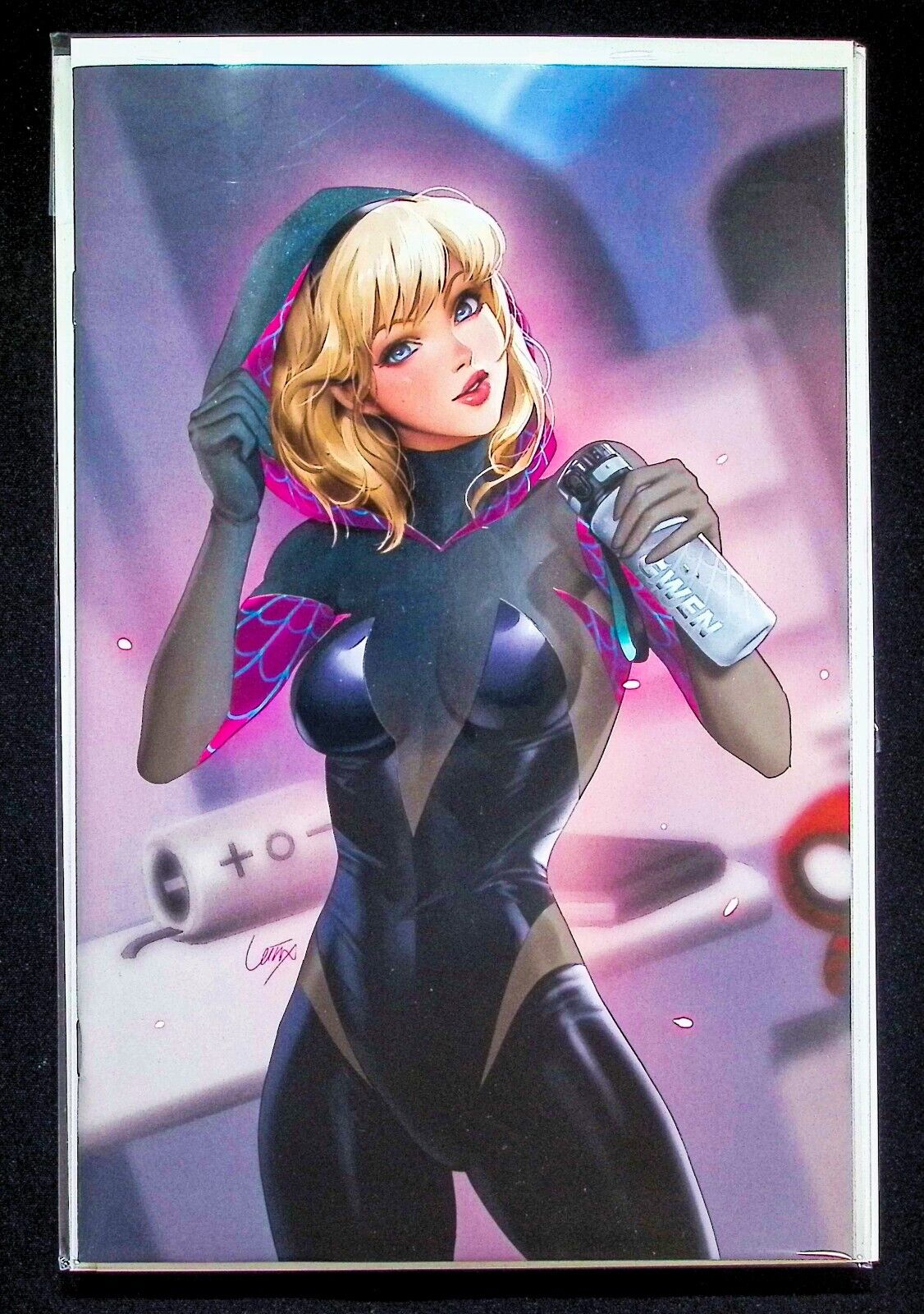 AMAZING SPIDER-MAN #32 - LEIRIX LI FOIL VIRGIN VARIANT NYCC 2023 SPIDER-GWEN NM+