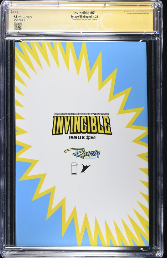 INVINCIBLE #61 - RYAN OTTLEY FOIL VIRGIN VARIANT C2E2 EXCLUSIVE SIGNED CGC 9.8