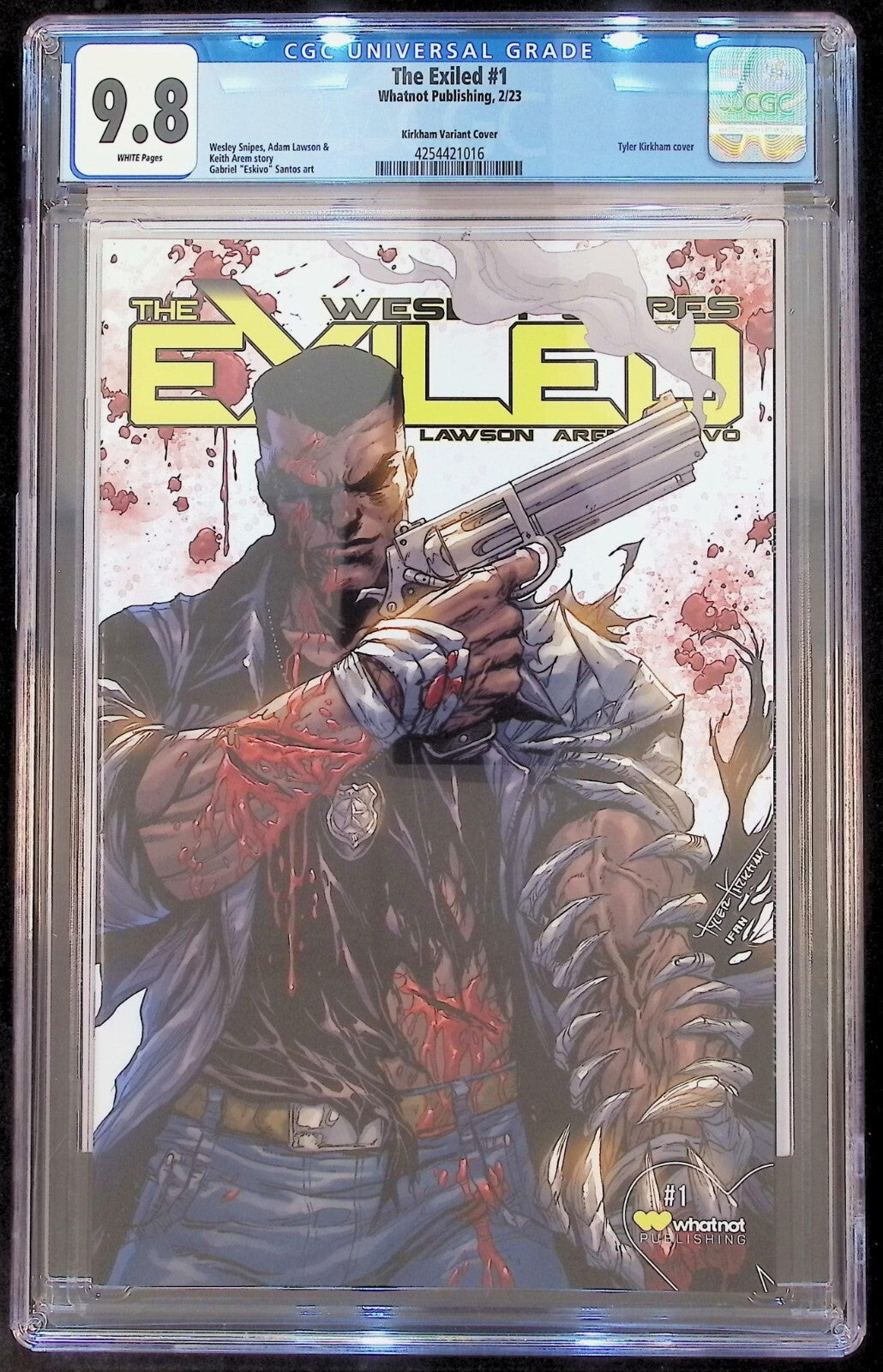 THE EXILED #1 - TYLER KIRKHAM BATTLE DAMAGE TRADE VARIANT CGC 9.8