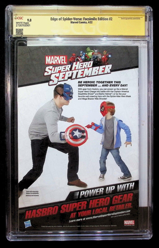 EDGE OF SPIDER-VERSER FACSIMILE EDITION #2 ROBBI R SIGNED+SKETCH JASON L, RICO