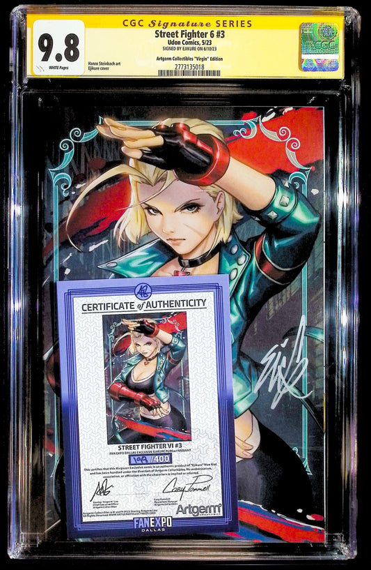 STREET FIGHTER 6 #3 - EJIKURE VIRGIN VARIANT FANEXPO +COA LTD 400 SIGNED CGC 9.8