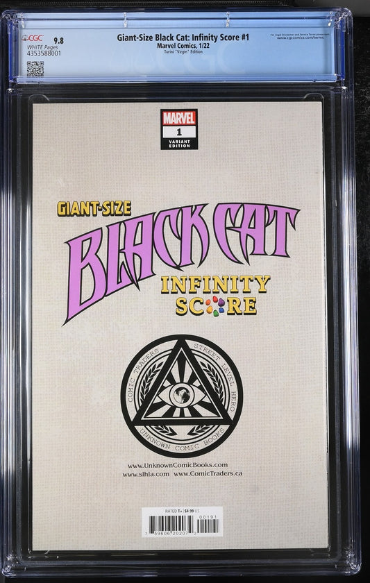 GIANT-SIZE BLACK CAT INFINITY SCORE #1 - MARCO TURINI VIRGIN VARIANT CGC 9.8