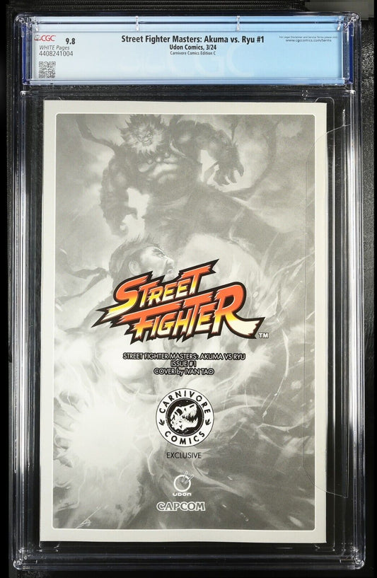 STREET FIGHTER MASTERS AKUMA VS RYU #1 - IVAN TAO VIRGIN VARIANT CGC 9.8
