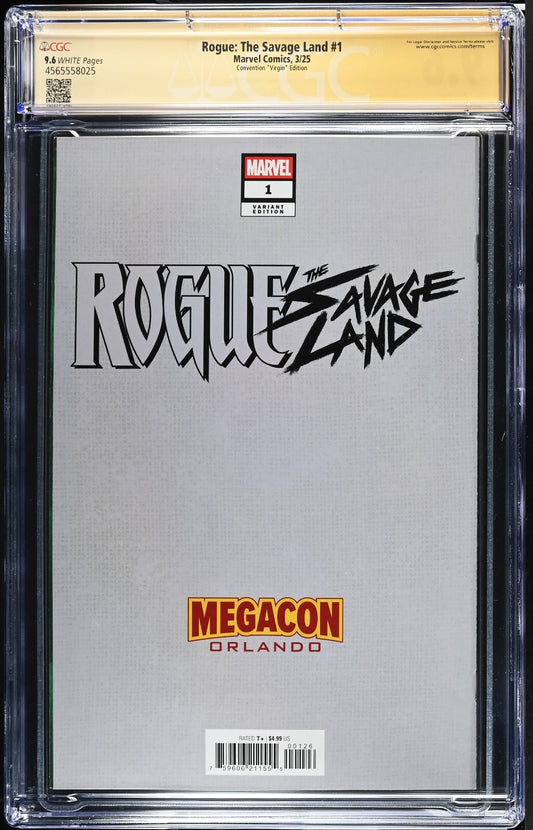 ROGUE THE SAVAGE LAND #1 - LEIRIX LI VIRGIN VARIANT MEGACON 2025 SIGNED CGC 9.6