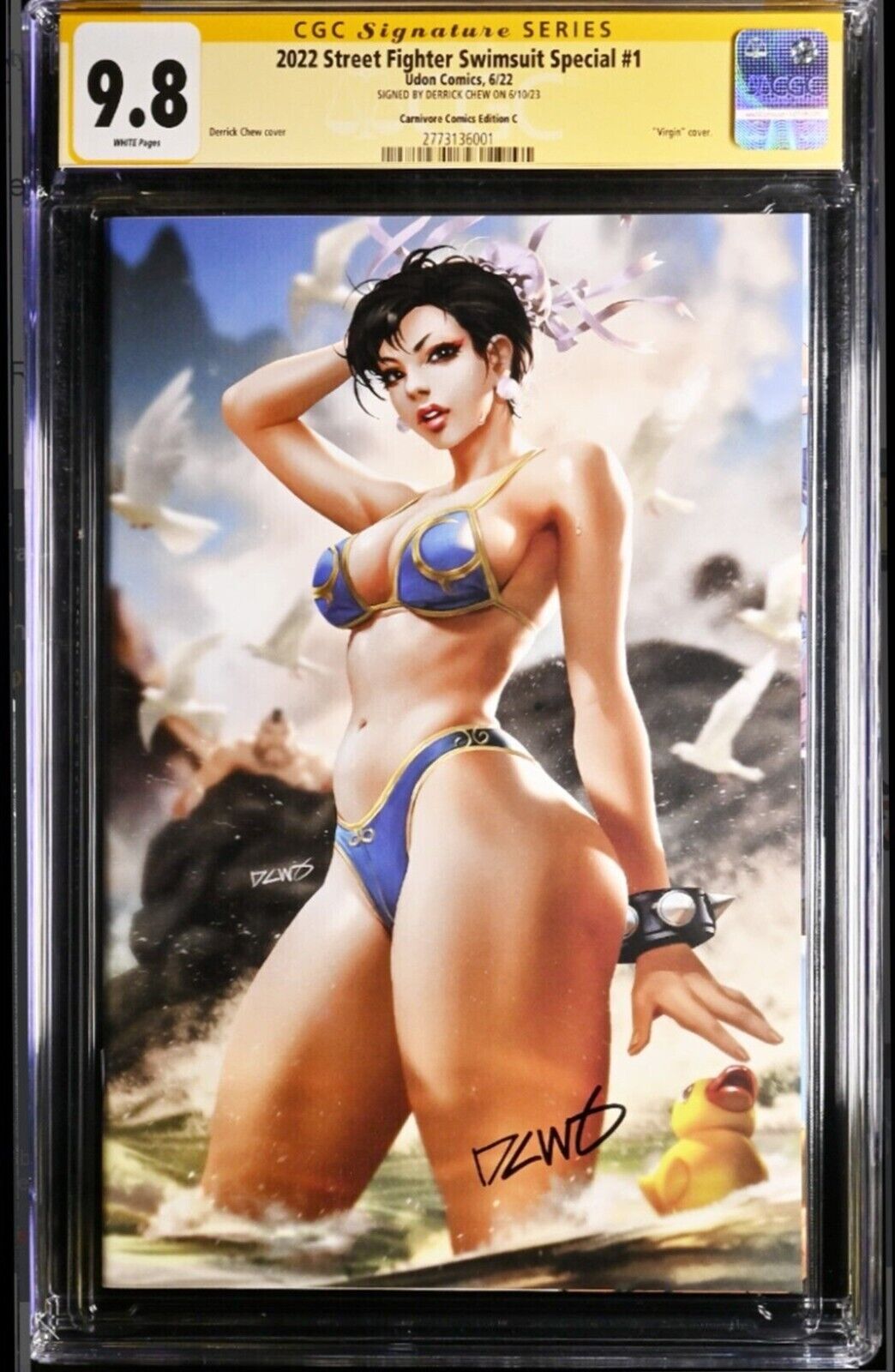 STREET FIGHTER SWIMSUIT SPECIAL 2022 #1 - CHEW VIRGIN +COA SIGNED CGC 9.8