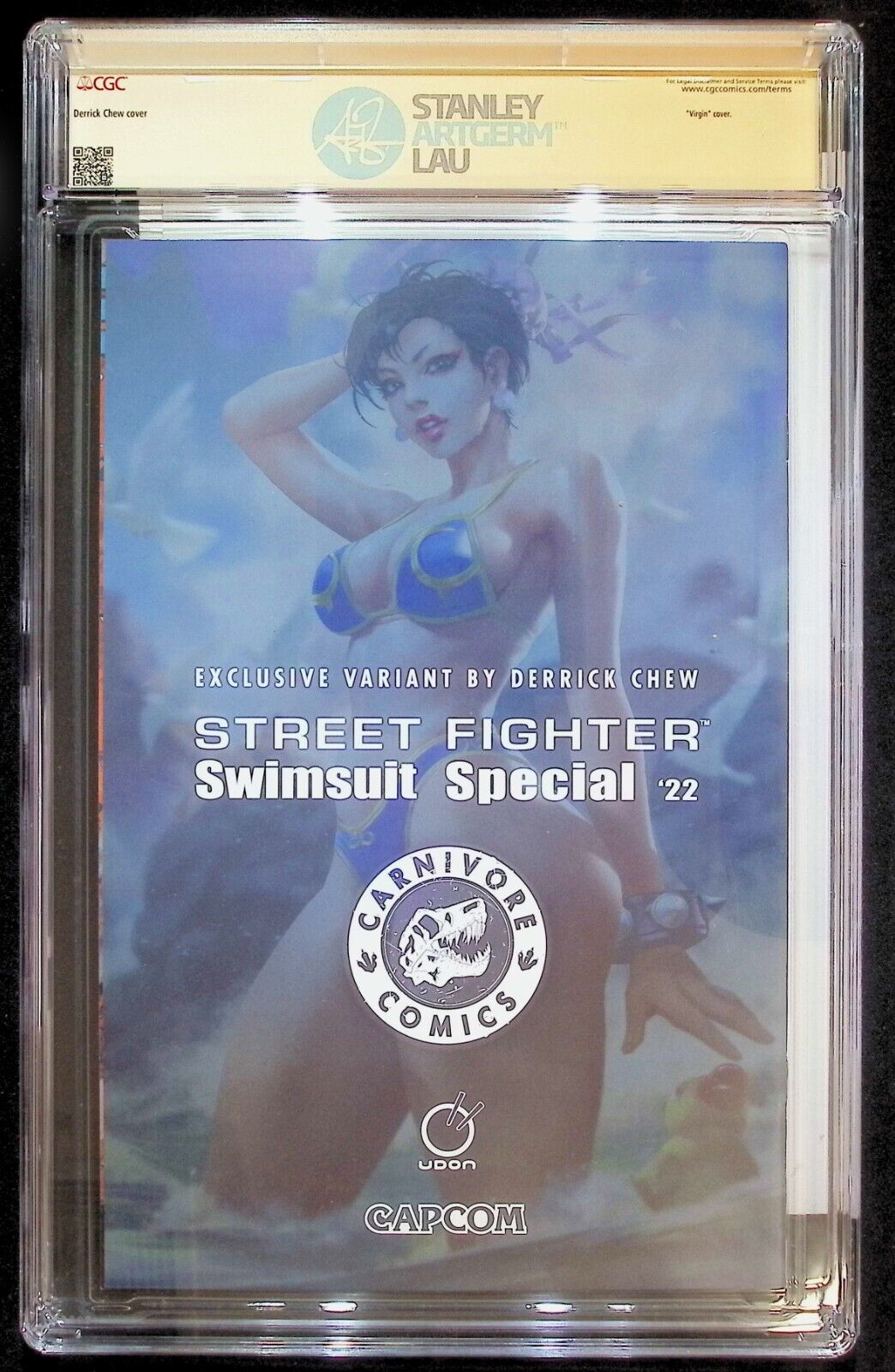 STREET FIGHTER SWIMSUIT SPECIAL 2022 #1 - CHEW VIRGIN +COA +LABEL SIGNED CGC 9.8