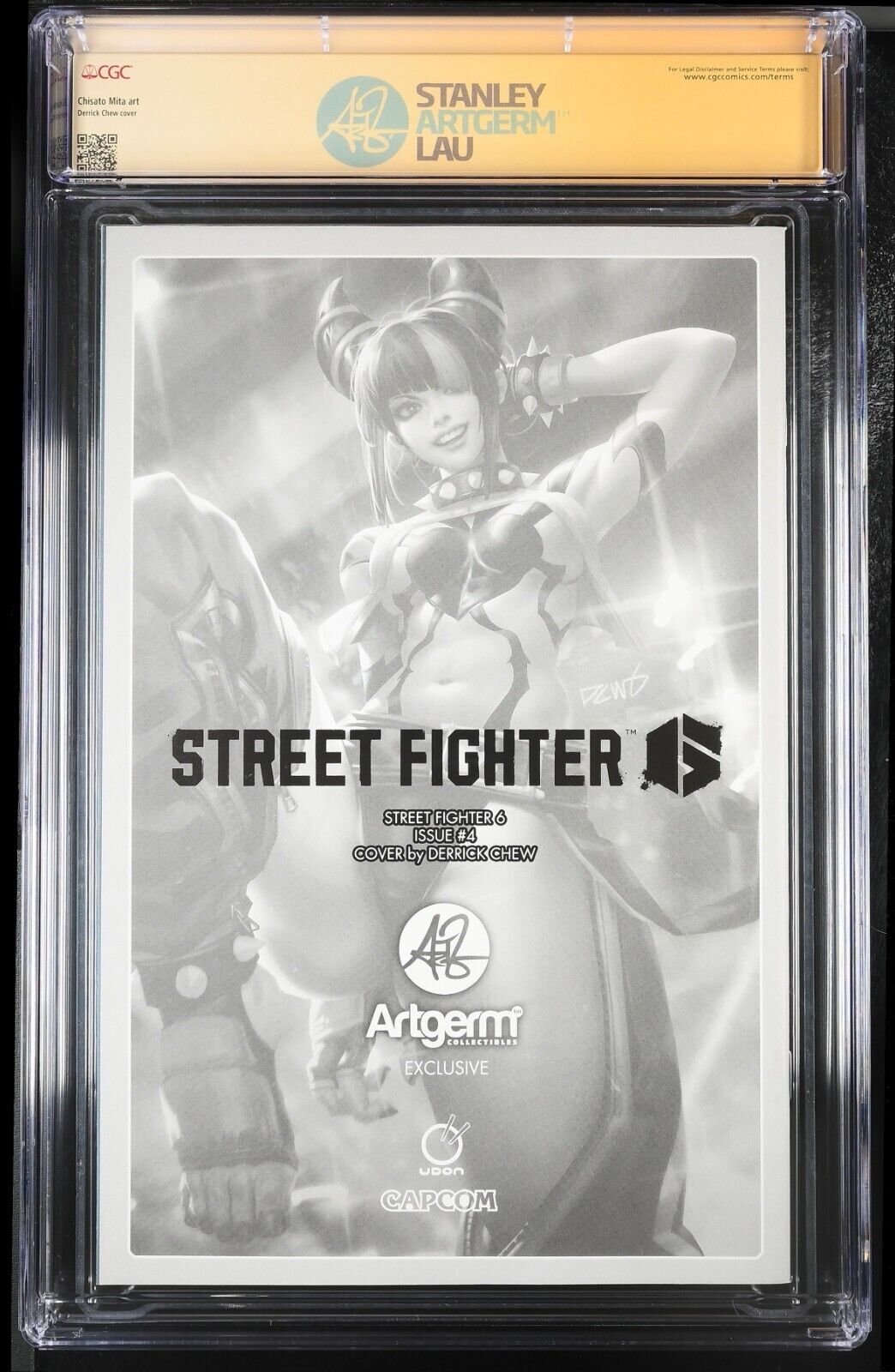 STREET FIGHTER 6 #4 - DERRICK CHEW VIRGIN VARIANT +COA LTD 400 SIGNED CGC 9.8