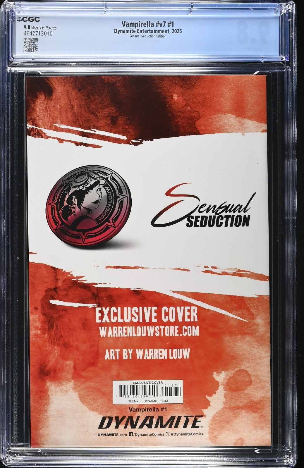 VAMPIRELLA #V7 #1 - WARREN LOUW VIRGIN VARIANT EDITION CGC 9.8