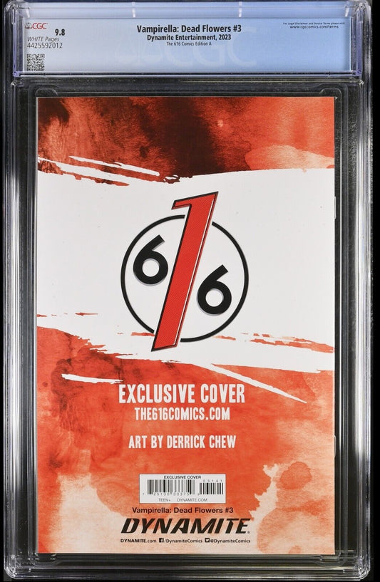 VAMPIRELLA DEAD FLOWERS #3 - DERRICK CHEW VIRGIN EXCLUSIVE COVER A CGC 9.8