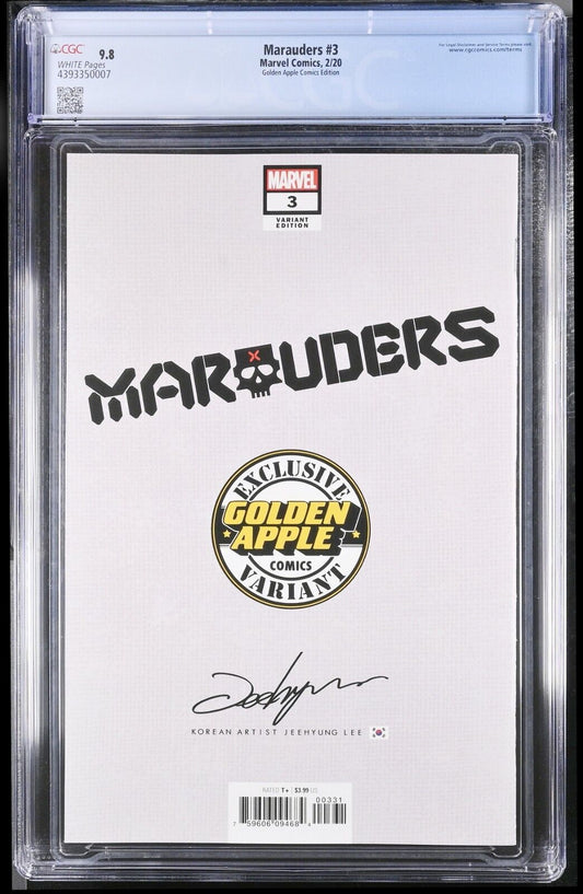 MARAUDERS #3 - JEEHYUNG LEE VIRGIN VARIANT MARVEL COMICS 2020 CGC 9.8 NM/M
