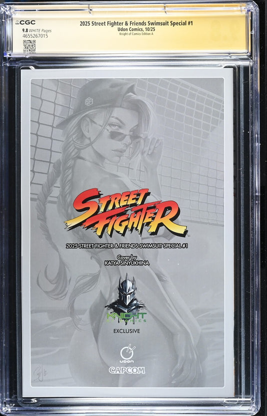 2025 STREET FIGHTER & SWIMSUIT SPECIAL #1 - SINYUKHINA SIGNED & SKETCH CGC 9.8