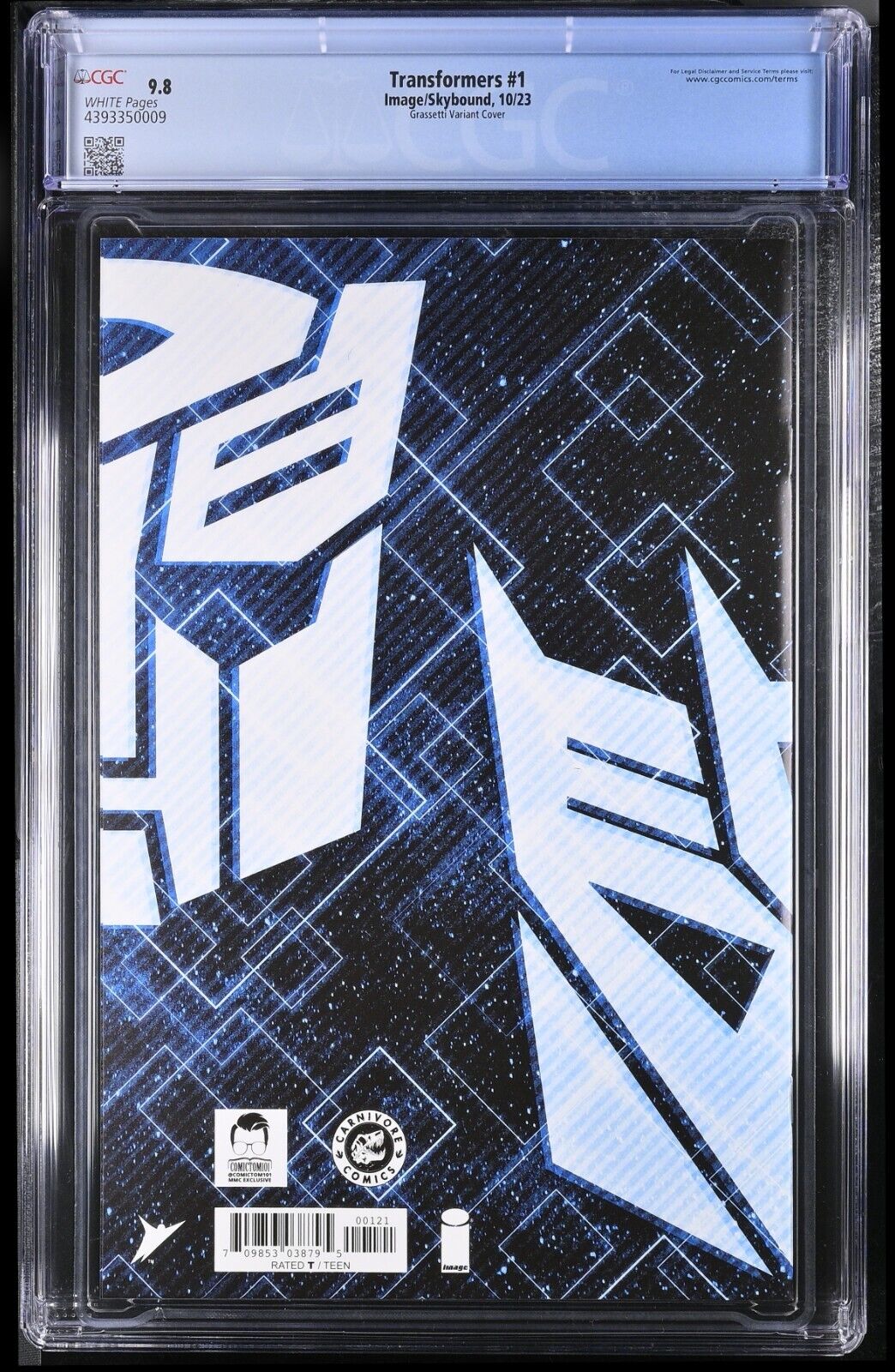 TRANSFORMERS #1 - RAFAEL GRASSETTI TRADE VARIANT 🔑KEY +COA LTD 1000 CGC 9.8