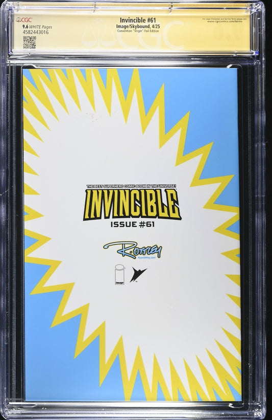 INVINCIBLE #61 - RYAN OTTLEY FOIL VIRGIN VARIANT C2E2 EXCLUSIVE SIGNED CGC 9.6