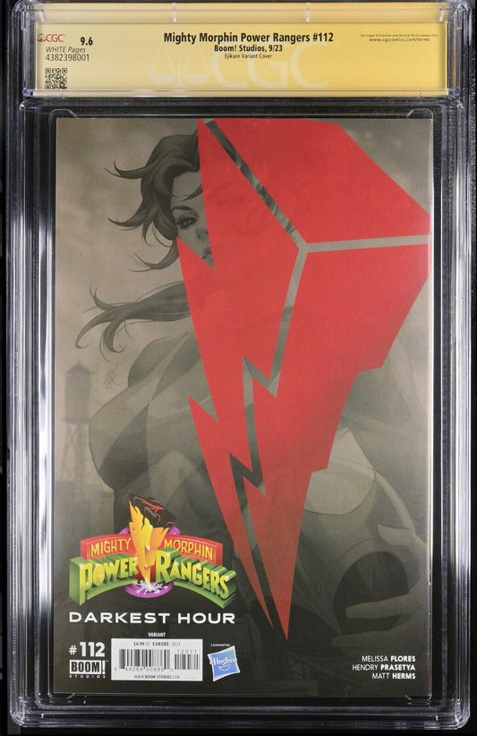 MIGHTY MORPHIN POWER RANGERS #112 - EJIKURE VIRGIN VARIANT SIGNED CGC 9.6