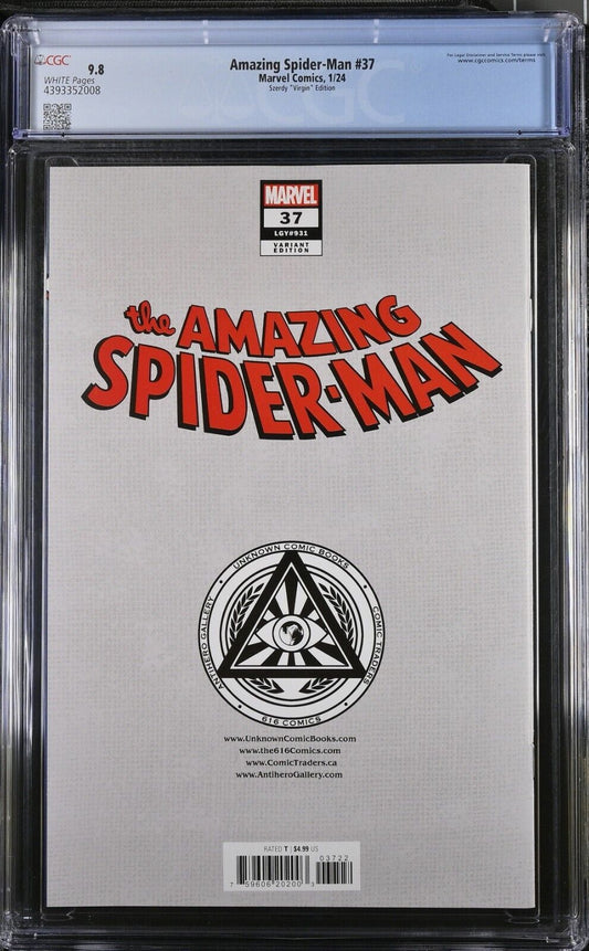 AMAZING SPIDER-MAN #37 - NATHAN SZERDY VIRGIN VARIANT MARVEL 2024 CGC 9.8 NM/M
