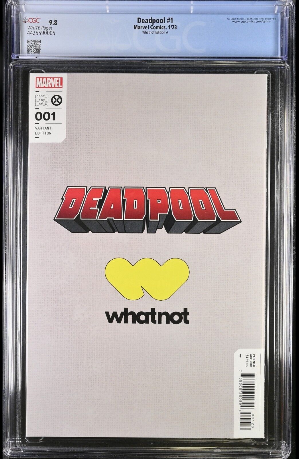 DEADPOOL #1 - BOSSLOGIC VIRGIN VARIANT 🔑KEY WHATNOT EDITION A CGC 9.8
