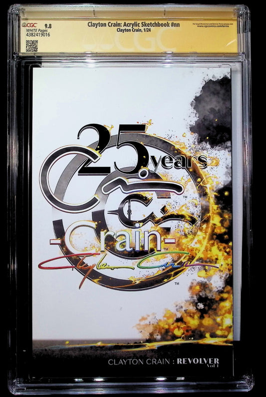 CLAYTON CRAIN : ACRYLIC SKETCHBOOK #1 - MEGACON 2024 + COA +LABEL SIGNED CGC 9.8