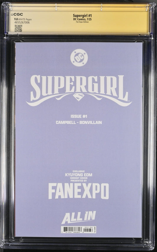 SUPERGIRL #1 - KYUYONG EOM TRADE VARIANT SIGNED & SKETCH CGC 9.8