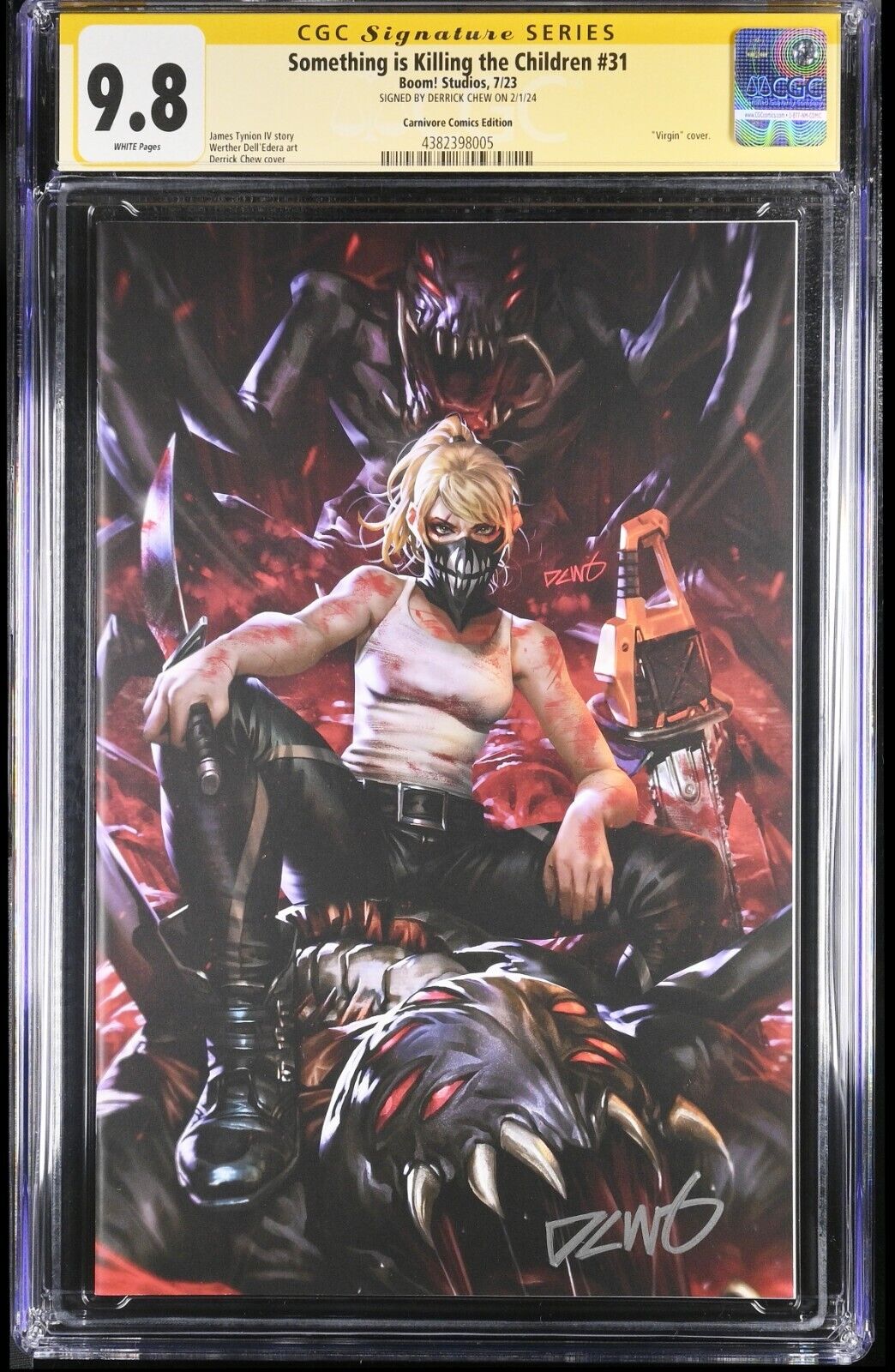 SOMETHING IS KILLING THE CHILDREN #31 - CHEW VIRGIN VARIANT +COA SIGNED CGC 9.8