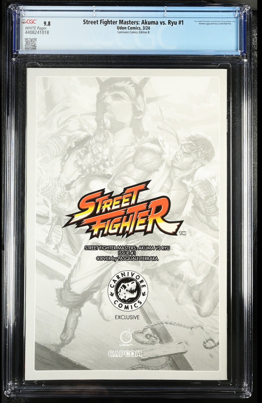 STREET FIGHTER MASTERS AKUMA VS RYU #1 - PASQUALE FERRARA VIRGIN VARIANT CGC 9.8