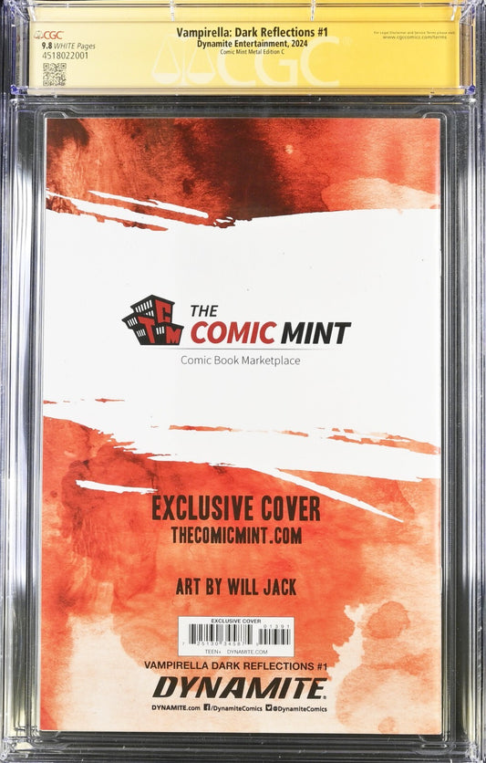 VAMPIRELLA DARK REFLECTIONS #1 - WILL JACK METAL VARIANT SIGNED CGC 9.8