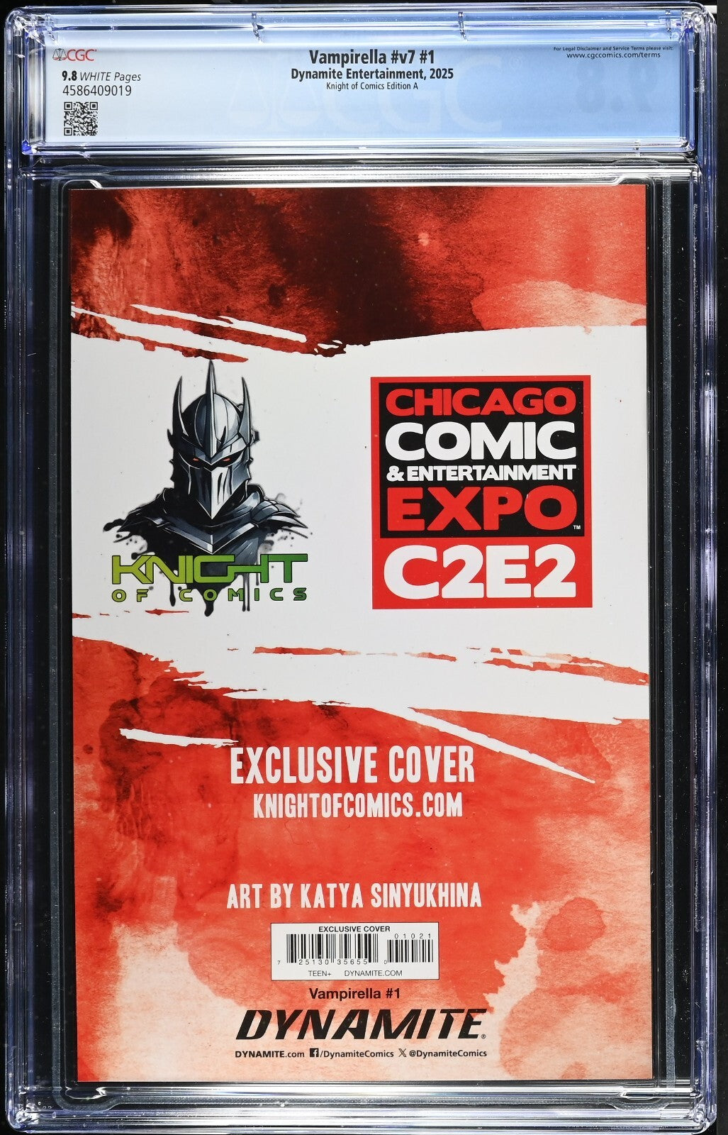 VAMPIRELLA #1 - KATYA SINYUKHINA VIRGIN VARIANT COVER A C2E2 CHICAGO CGC 9.8