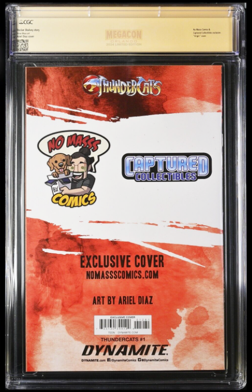 THUNDERCATS #1 - ARIEL DIAZ VIRGIN B VARIANT MEGACON +COA LTD 500 CGC 9.8