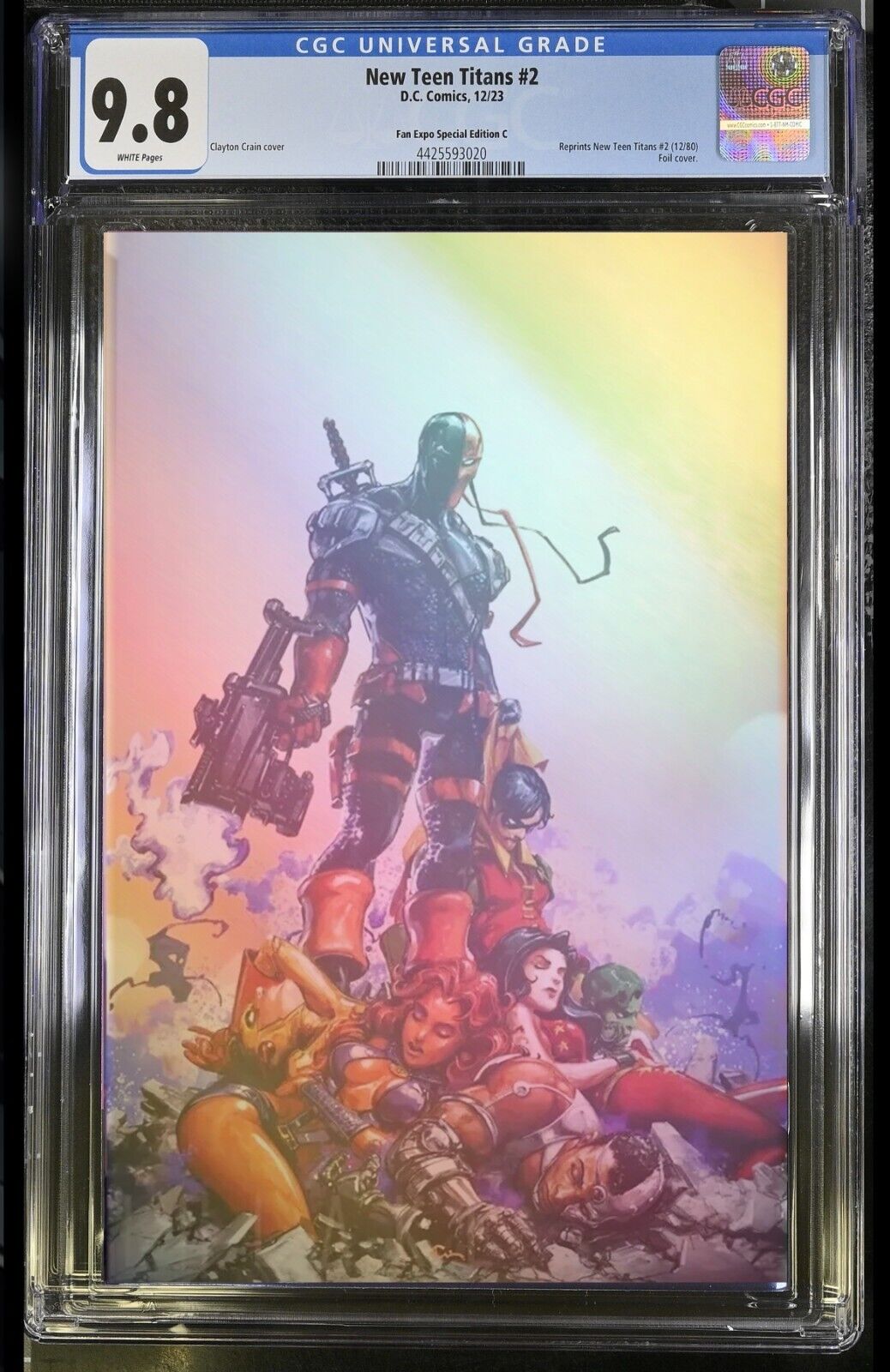 THE NEW TEEN TITANS #2 - CLAYTON CRAIN FOIL VARIANT MEGACON 2024 LTD 500 CGC 9.8