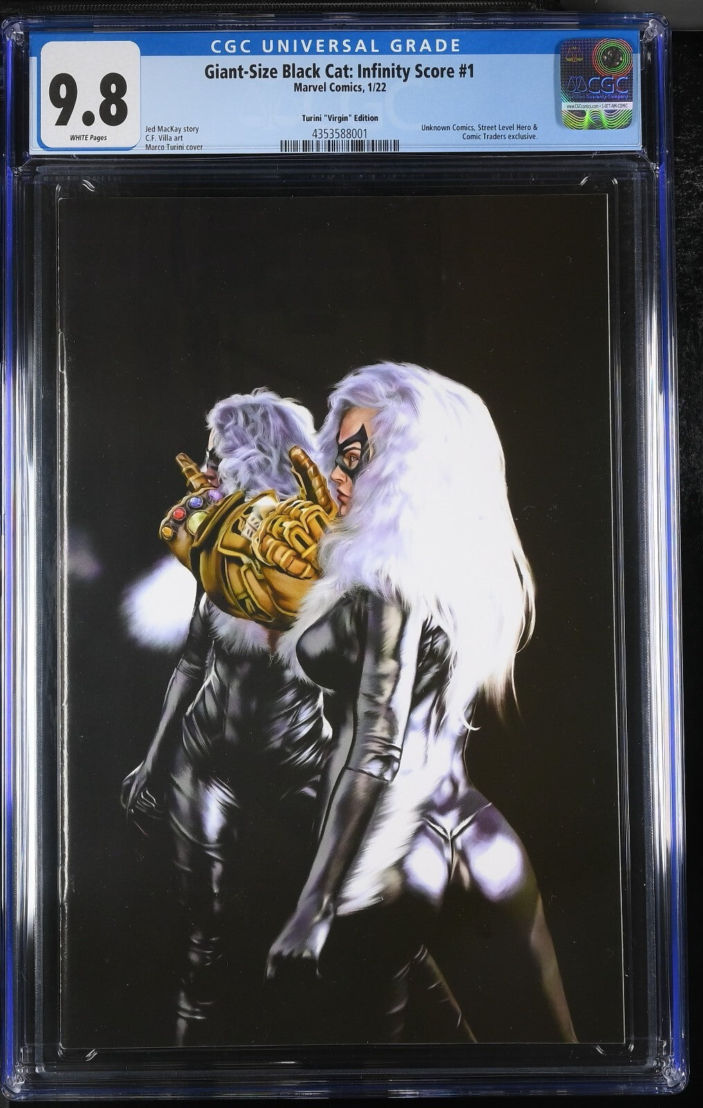 GIANT-SIZE BLACK CAT INFINITY SCORE #1 - MARCO TURINI VIRGIN VARIANT CGC 9.8