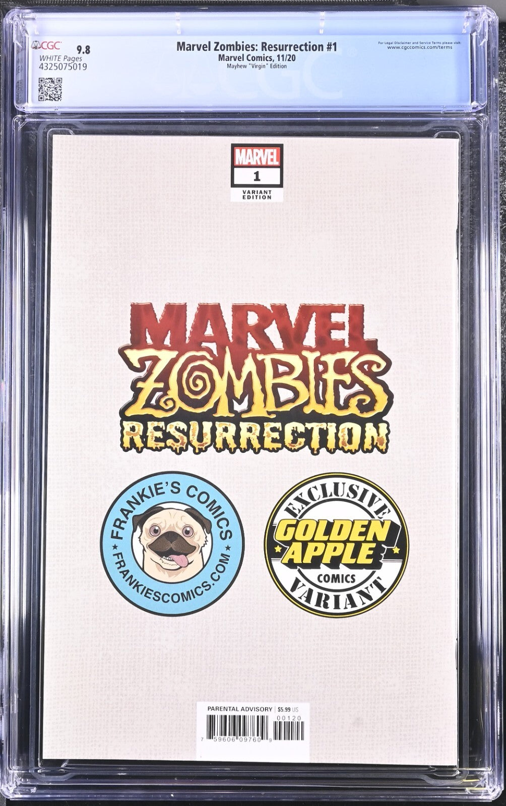 MARVEL ZOMBIES RESURRECTION #1 - MIKE MAYHEW VIRGIN VARIANT EXCLUSIVE CGC 9.8