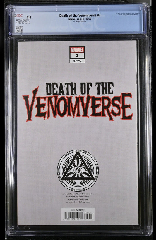 DEATH OF VENOMVERSE #2 - LEIRIX LI VIRGIN VARIANT EDITION MARVEL 2023 CGC 9.8